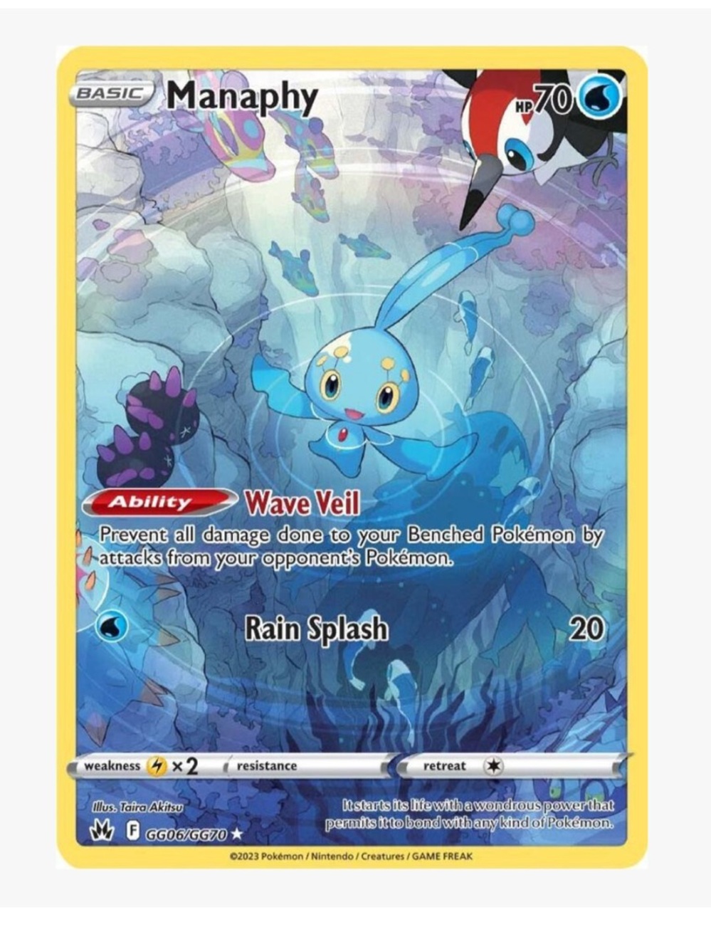 Manaphy Pokémon Card -Crown Zenith